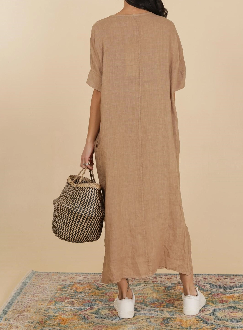 La Maison V Neck Kaftan Dress