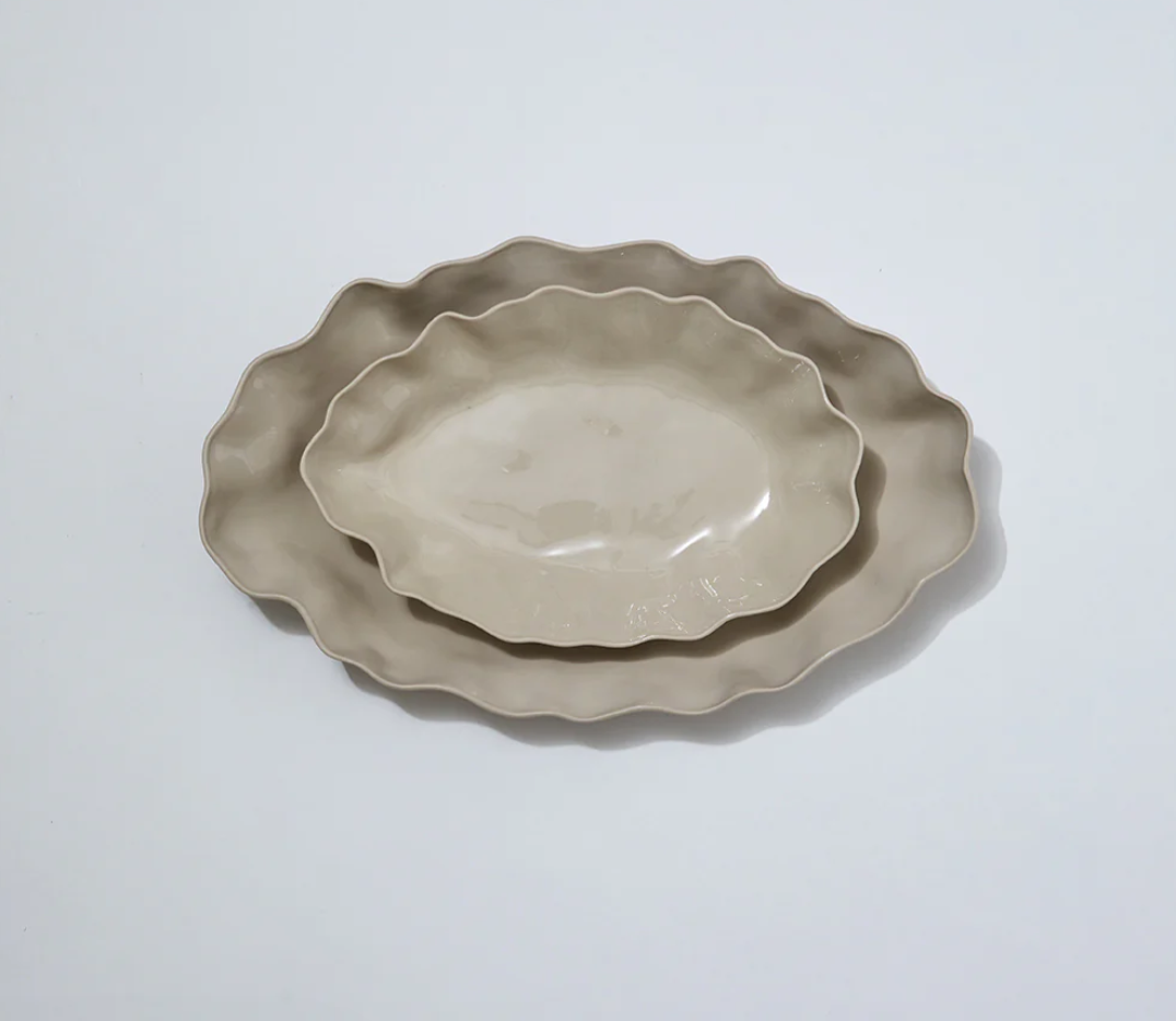 Marmoset Found Ruffle Rectangular Platter