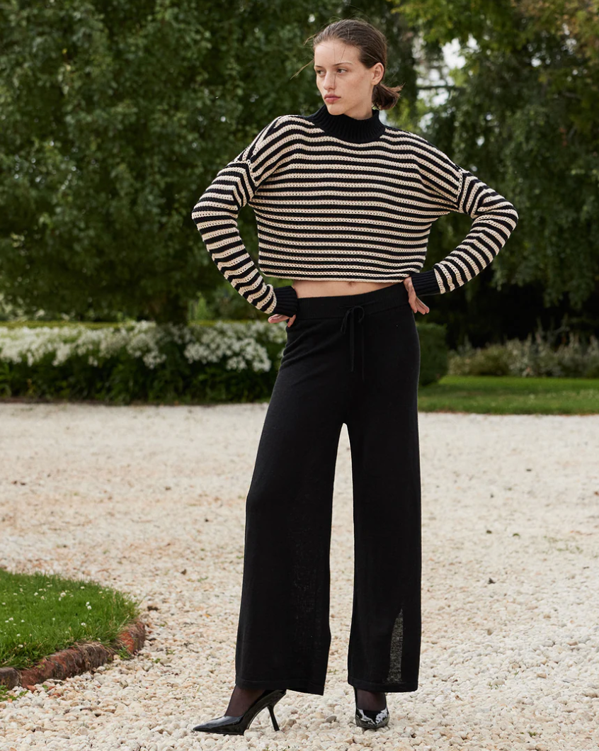 Arcaa JUNE sweater - sand and black