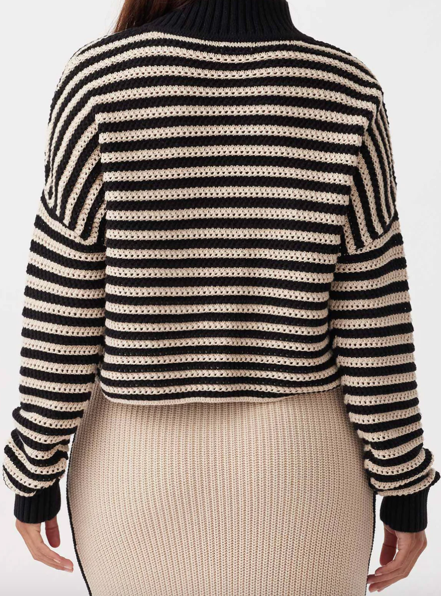 Arcaa JUNE sweater - sand and black