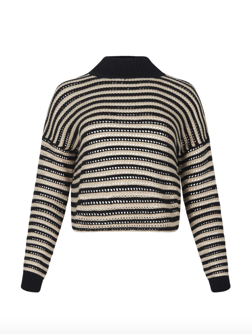 Arcaa JUNE sweater - sand and black