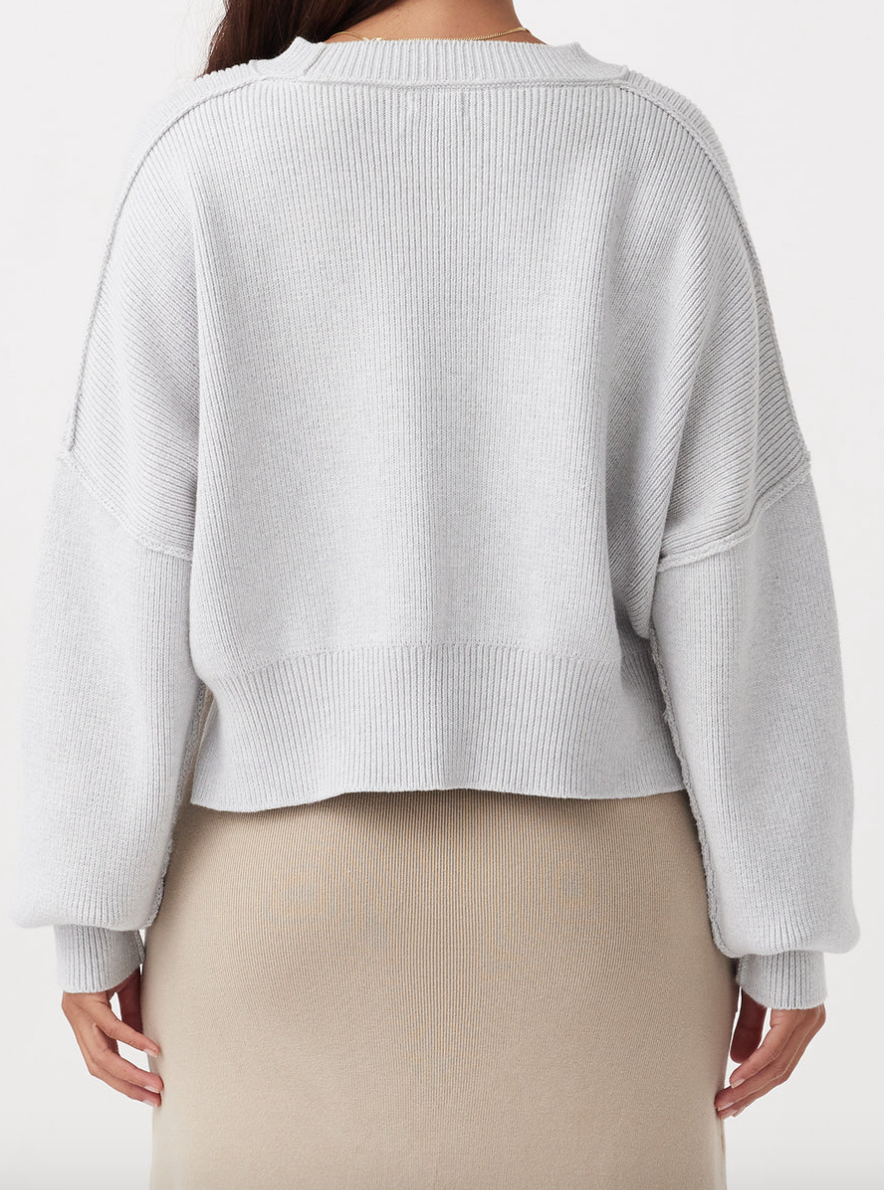 Arcaa Harlo cropped sweater - Light grey marle