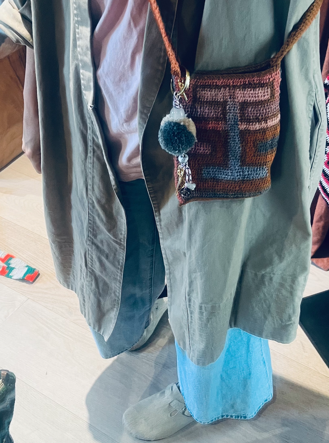 Among Equals Tobacco x Blush pocket bag