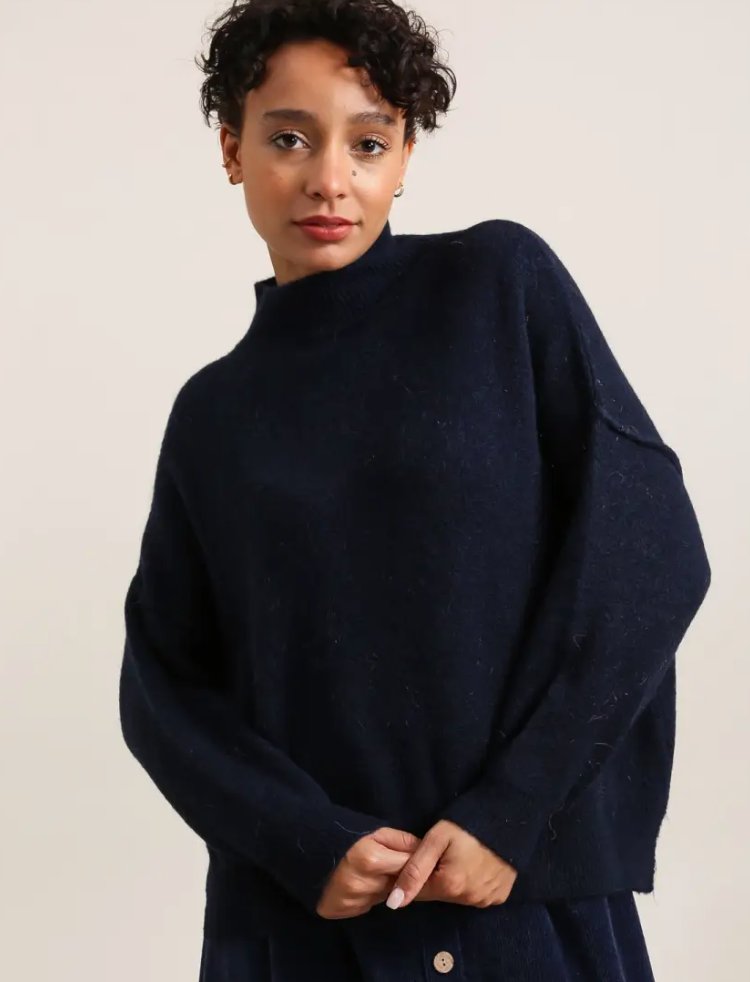 Nais Paris soft Alpaca and wool high neck sweater