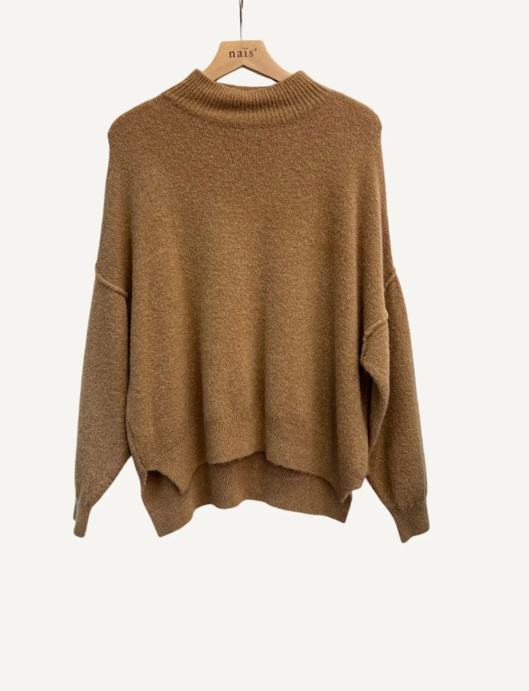 Nais Paris soft Alpaca and wool high neck sweater