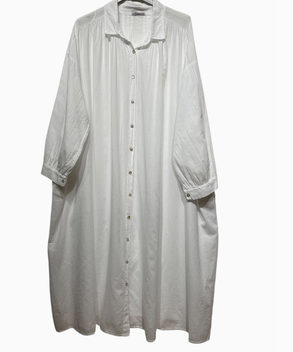 Colette oversized cotton shirt dress