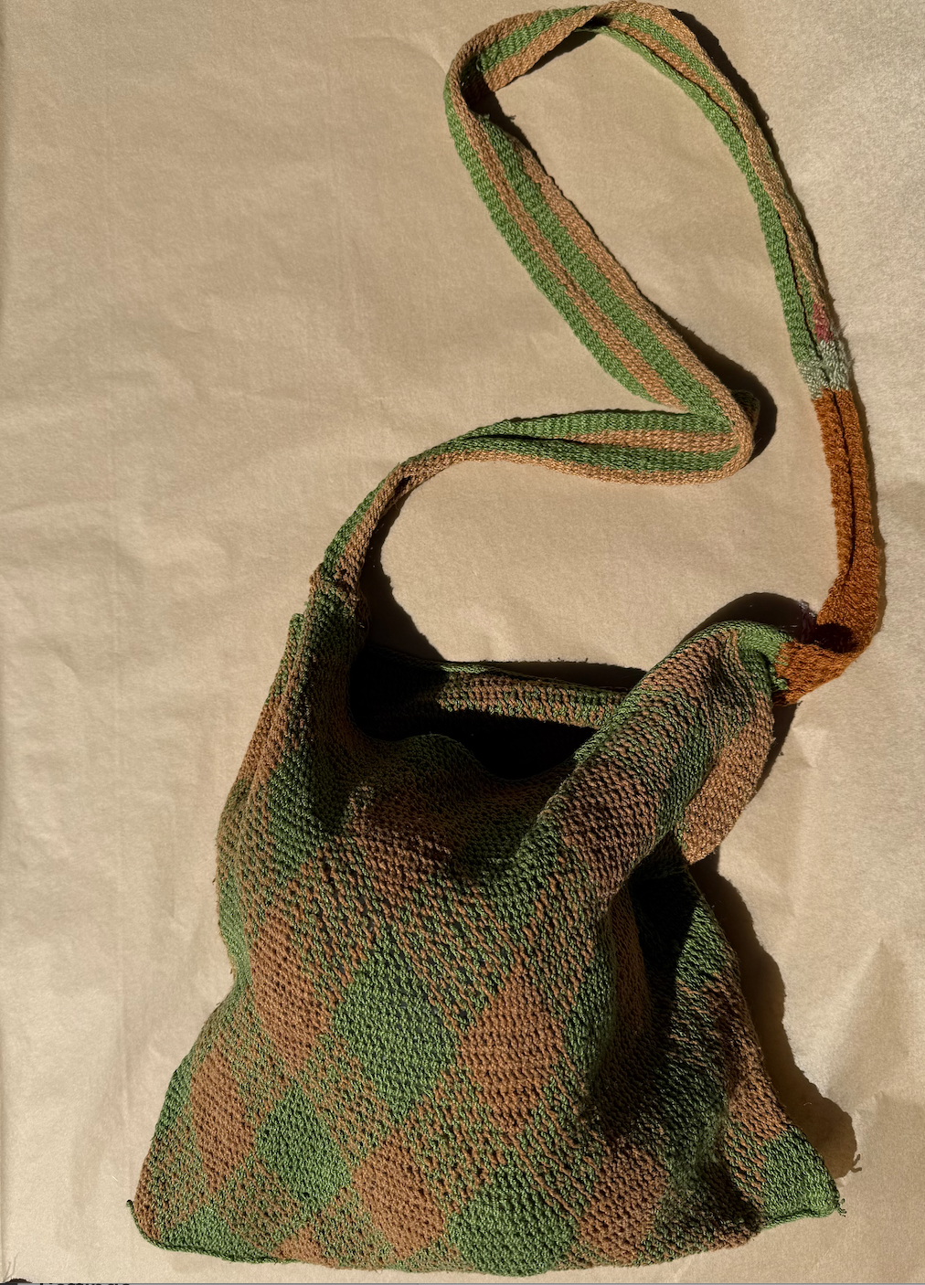 Among Equals olive diamond bilum