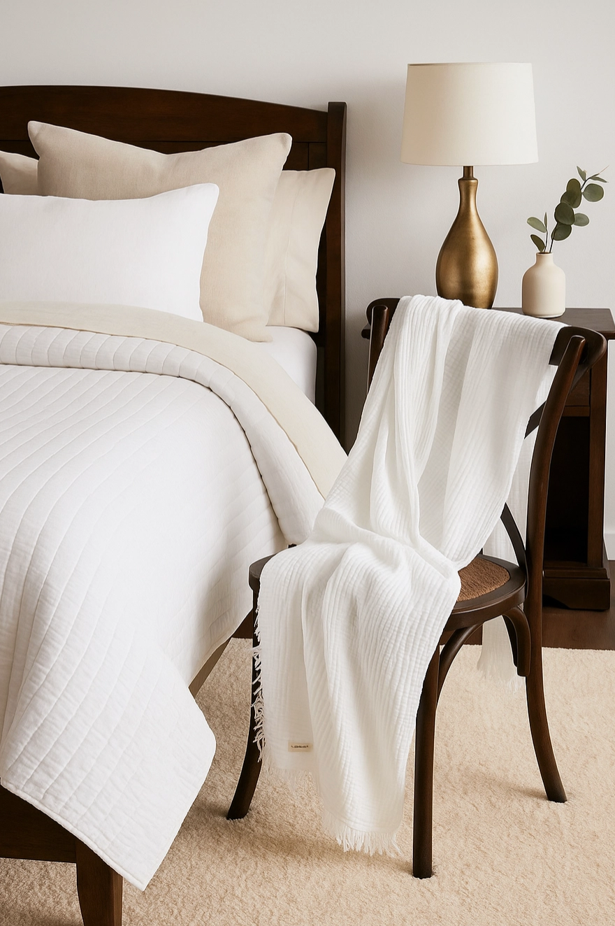 Mama and Tochter muslin throw blanket