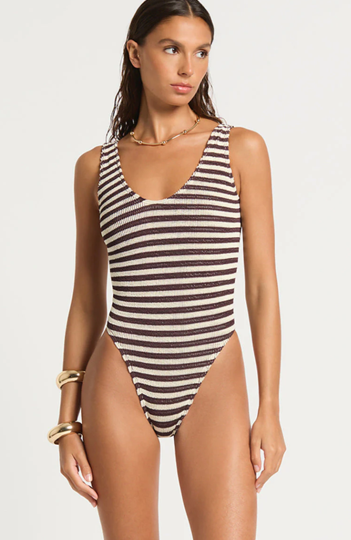 Bond-Eye Mara One Piece Dot Stripe Swimwear