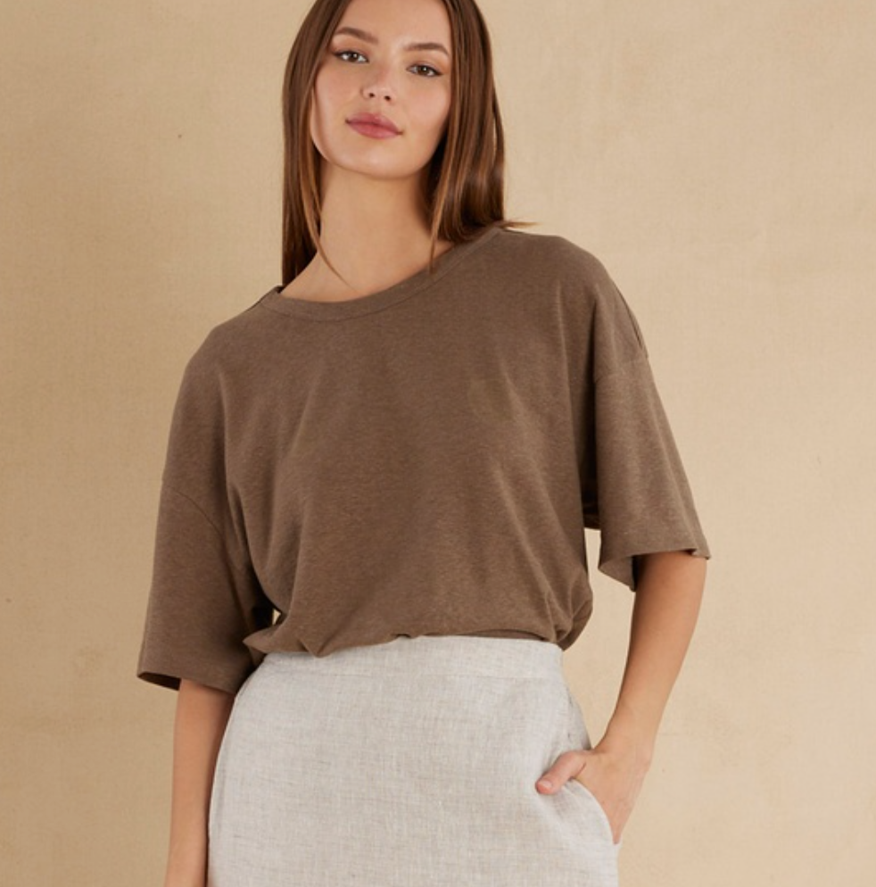 Amelius Bondi crew neck tee- Khaki