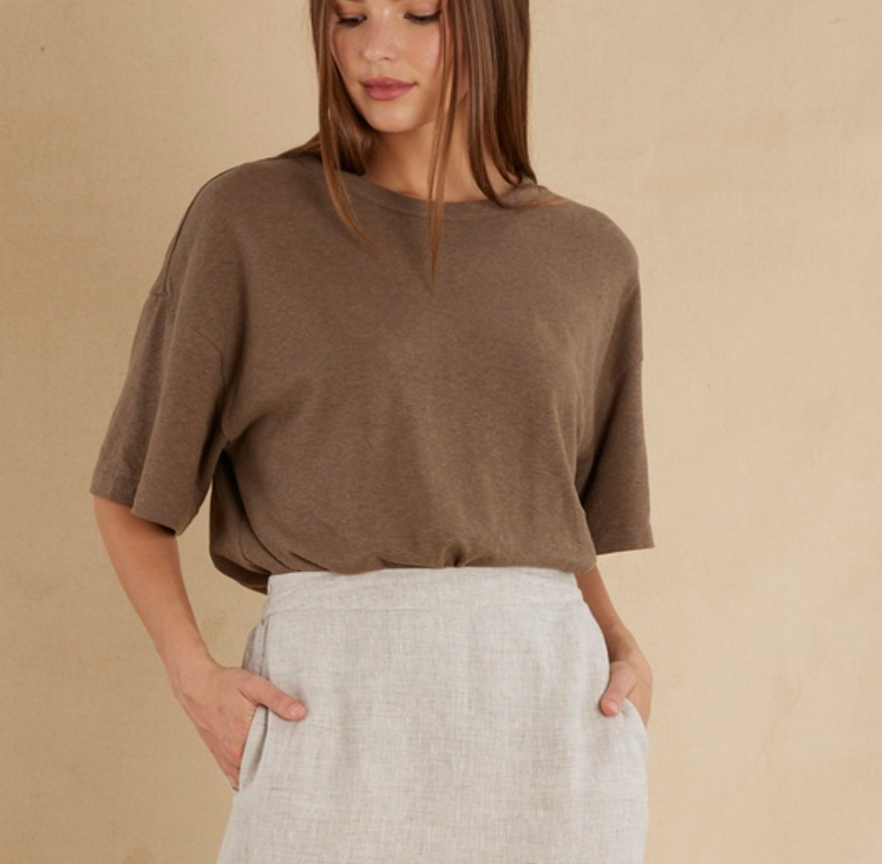 Amelius Bondi crew neck tee- Khaki