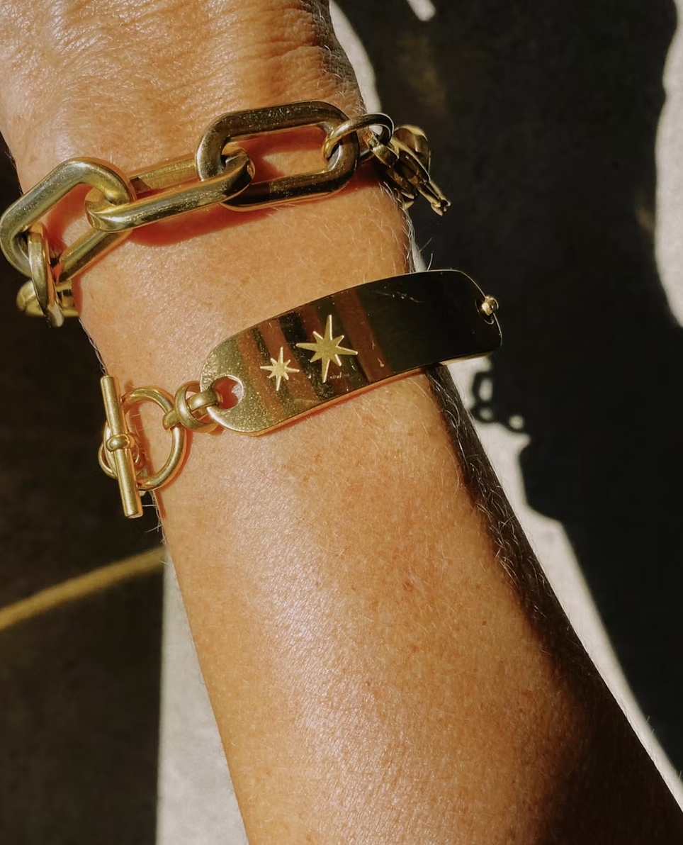Margaux Lee Heart on my sleeve bracelet- gold