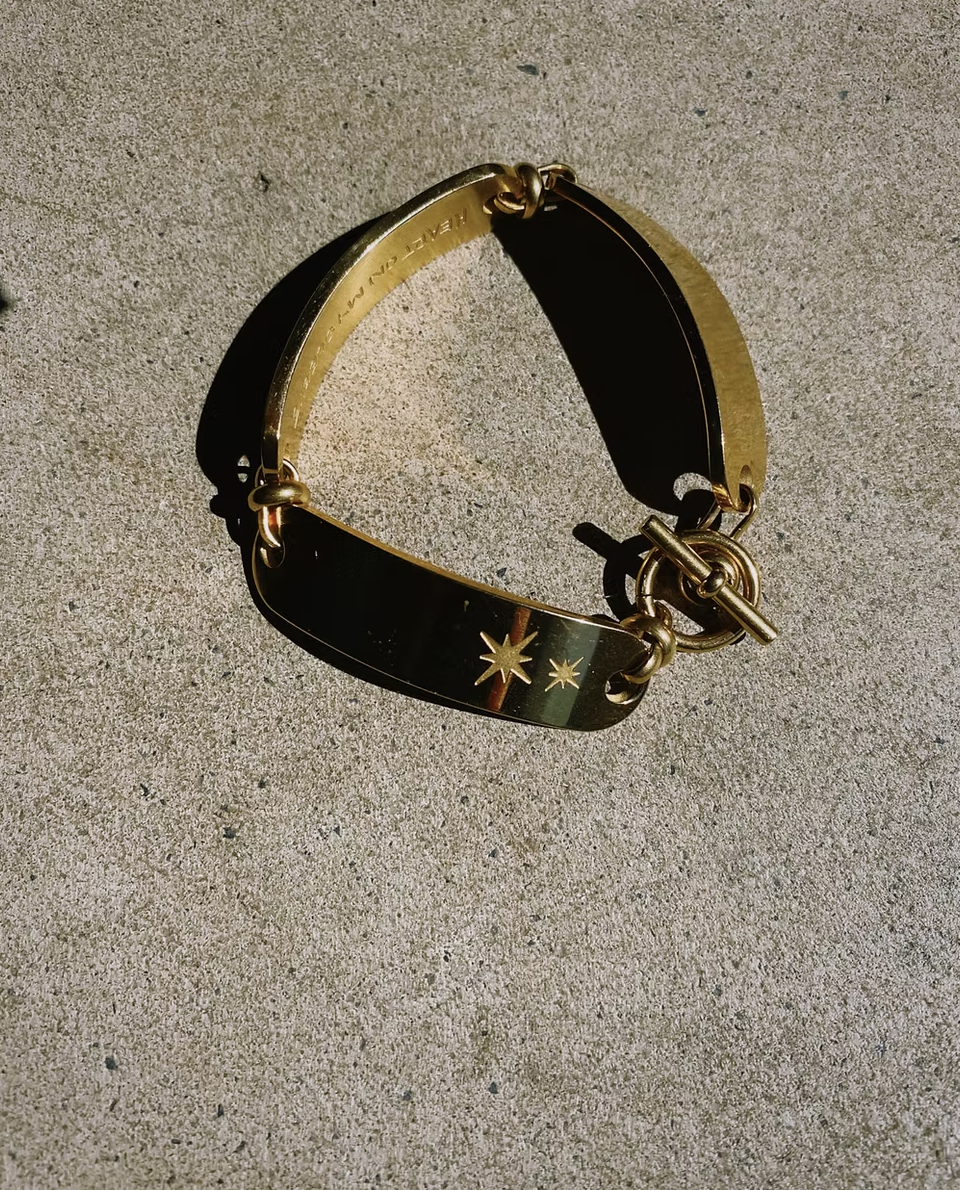 Margaux Lee Heart on my sleeve bracelet- gold