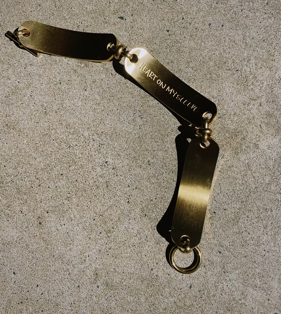 Margaux Lee Heart on my sleeve bracelet- gold