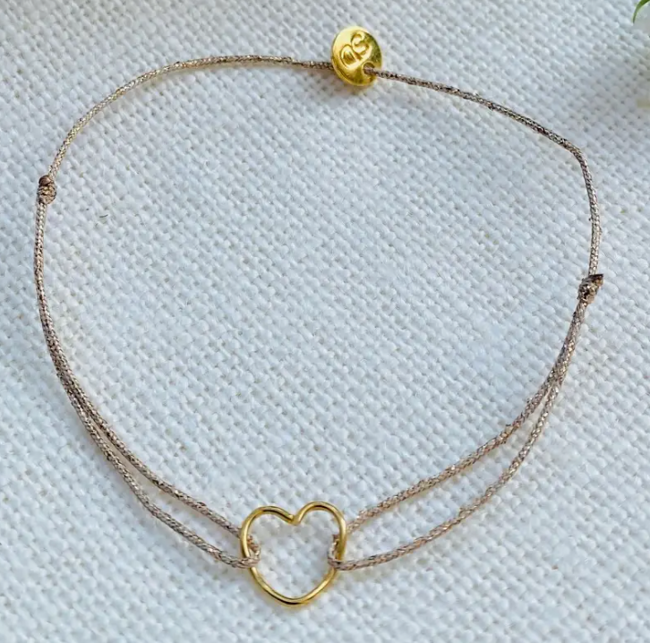 Sopie Des Champs Penelope gold plated heart bracelet