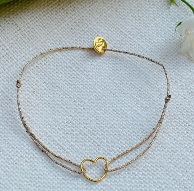 Sopie Des Champs Penelope gold plated heart bracelet