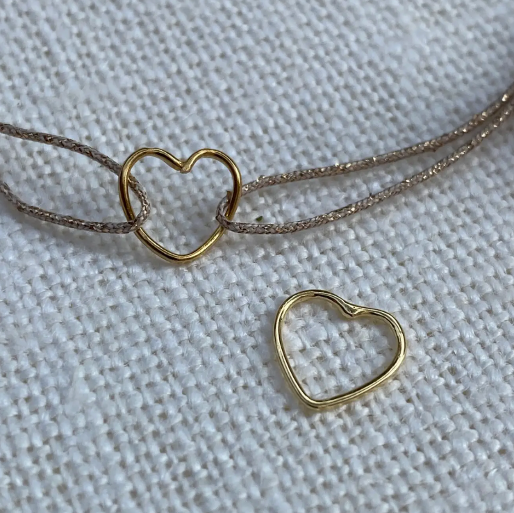 Sopie Des Champs Penelope gold plated heart bracelet