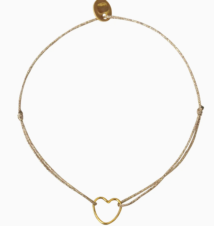 Sopie Des Champs Penelope gold plated heart bracelet