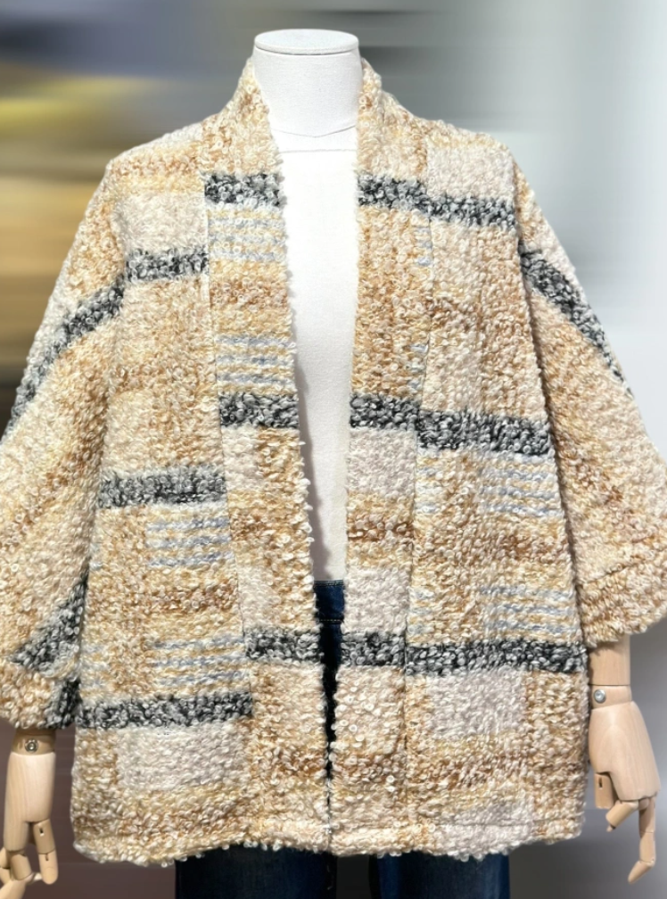 Made in Italy 100% wool Kimono cardigan coat