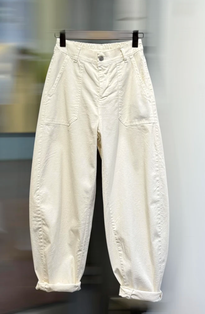 Made in Italy Cotton Essentials pant- Ecru