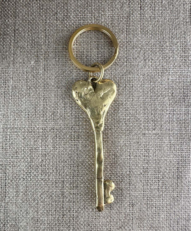 PIgna Jewels Heart Key - Brass