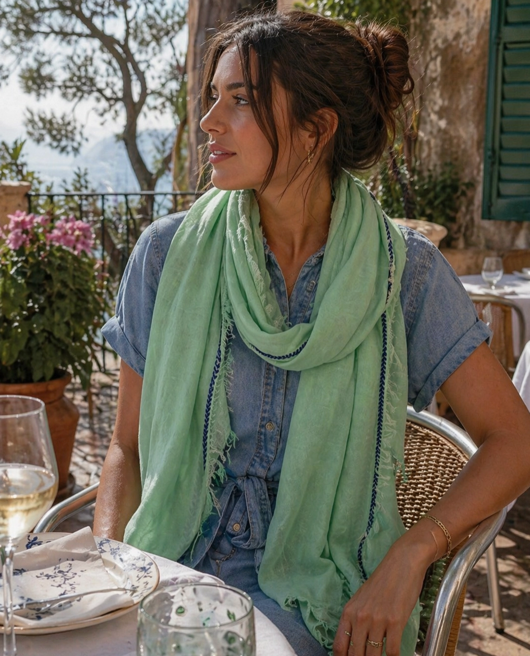 Schal &amp; Rauch Lesia cotton scarf - Green