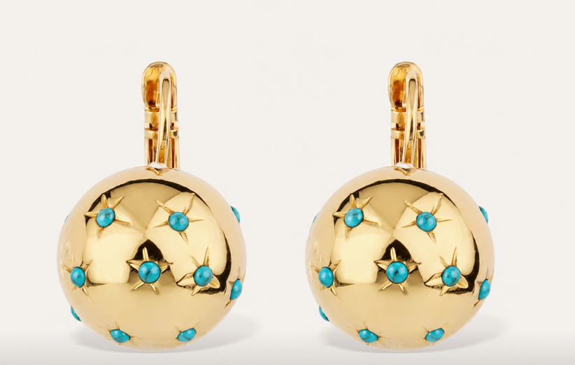 Gas Bijoux Small Comète Earring - Turqouise