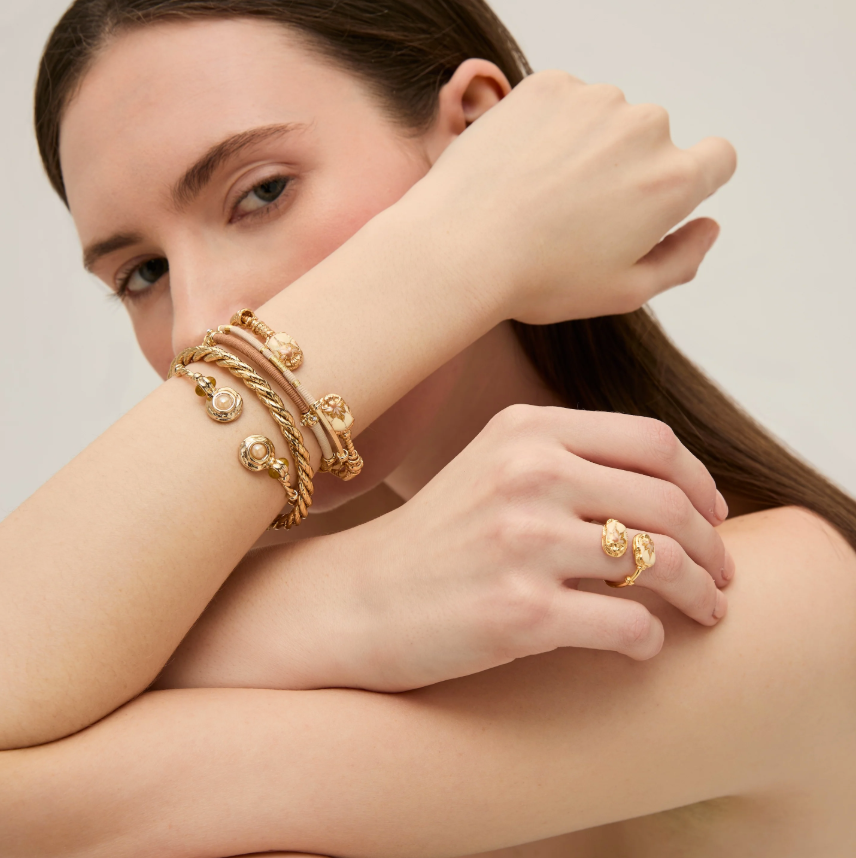 Gas Bijoux Duality Amarante Mini Bangle -Twisted Gold
