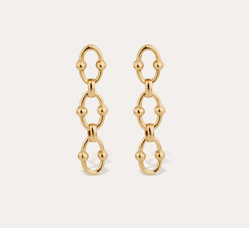 Gas Bijoux BO Rivage mini 3 drop Earrings- Gold