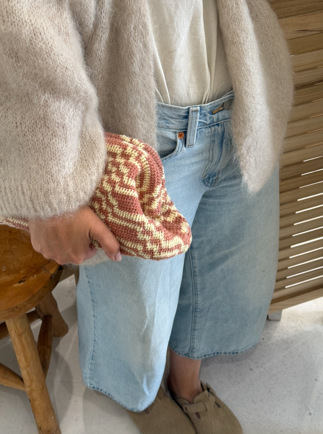 Nais Paris loose mid-length knit cardigan