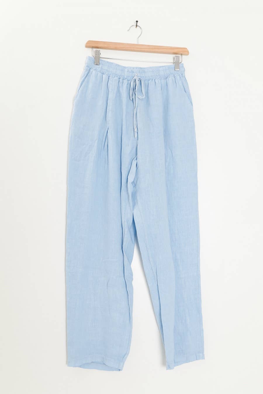 Made in italy Linen Trousers - Blue, White