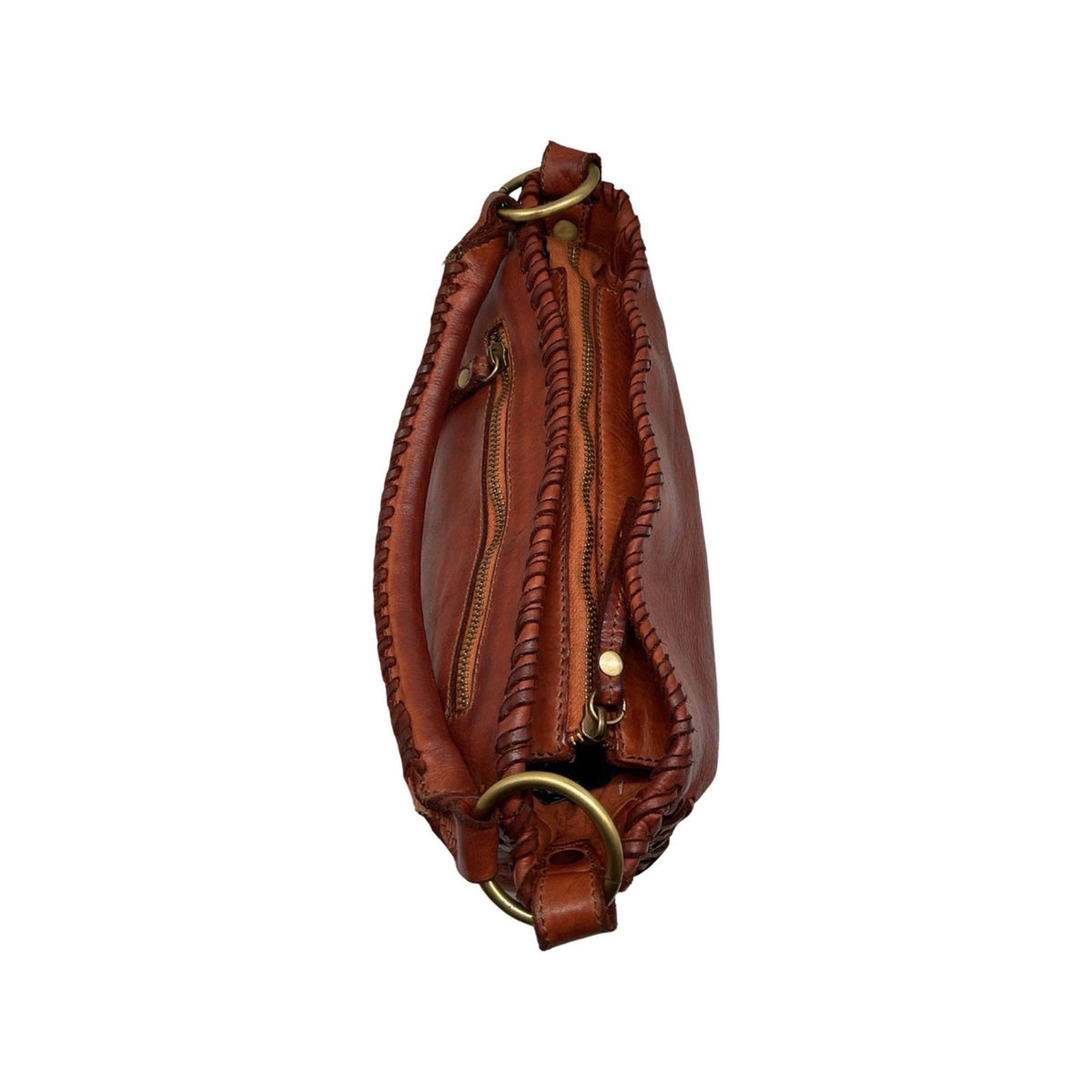 Louisa Lee COWHIDE LEATHER SHOULDER BAG - Cognac