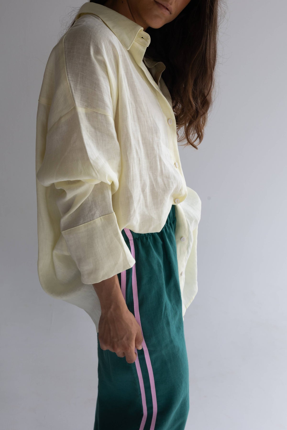 Locolinen 100% Linen Pant - Bottle Green