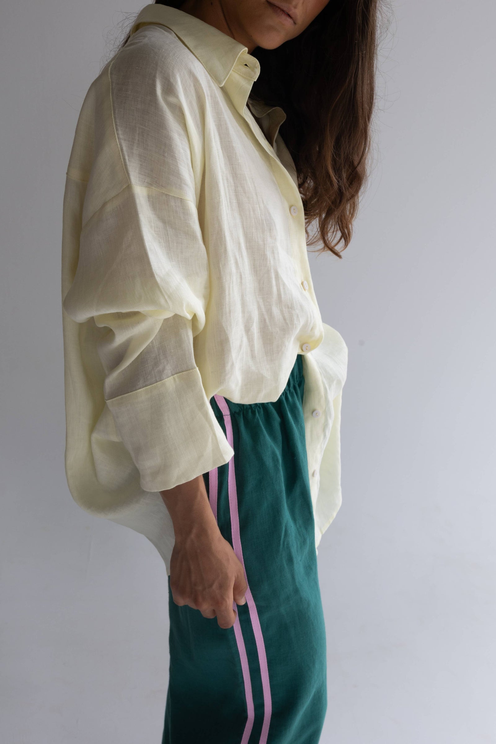 Locolinen 100% Linen Pant - Bottle Green