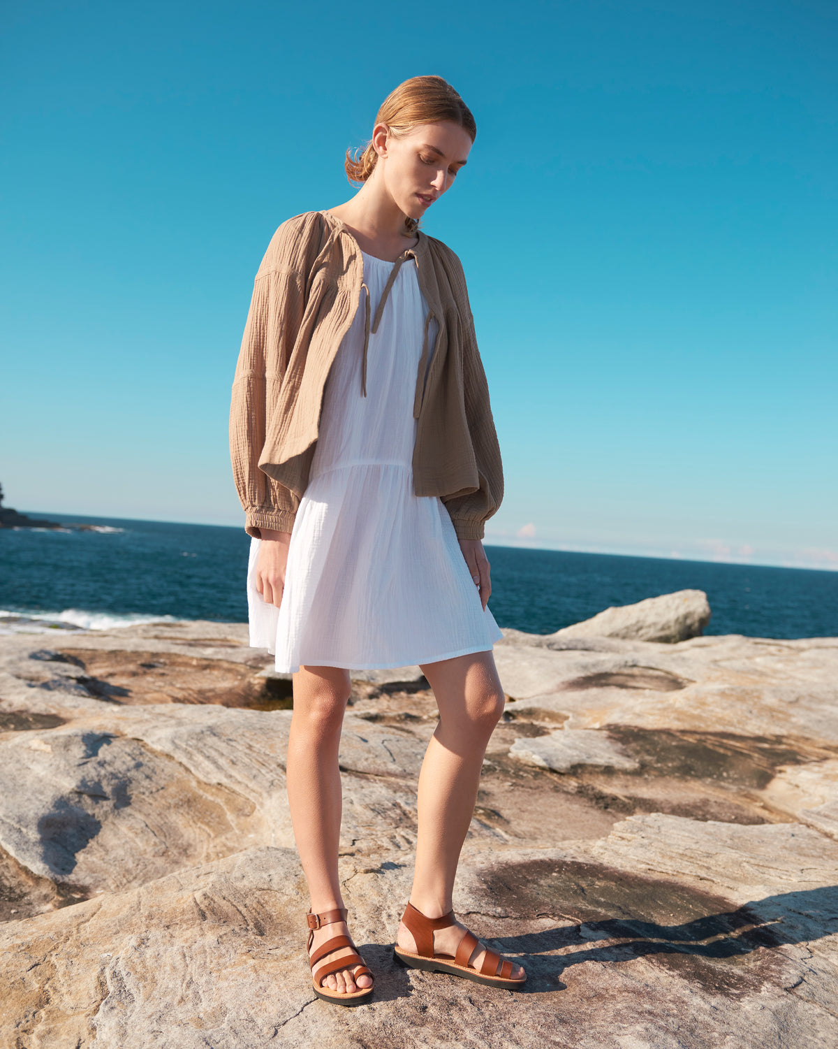 Paper Bag Mini Dress