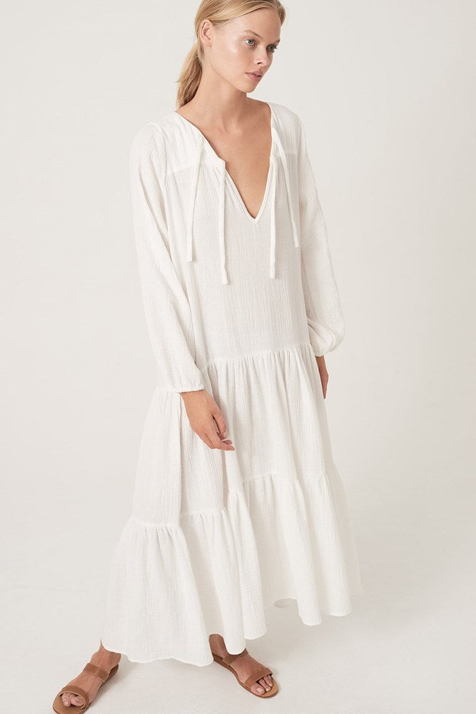 H&m white maxi dress shop