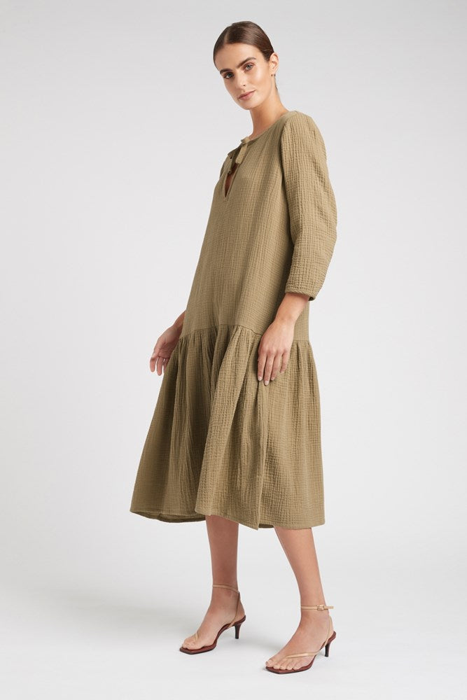 Play Smart LS Midi Dress